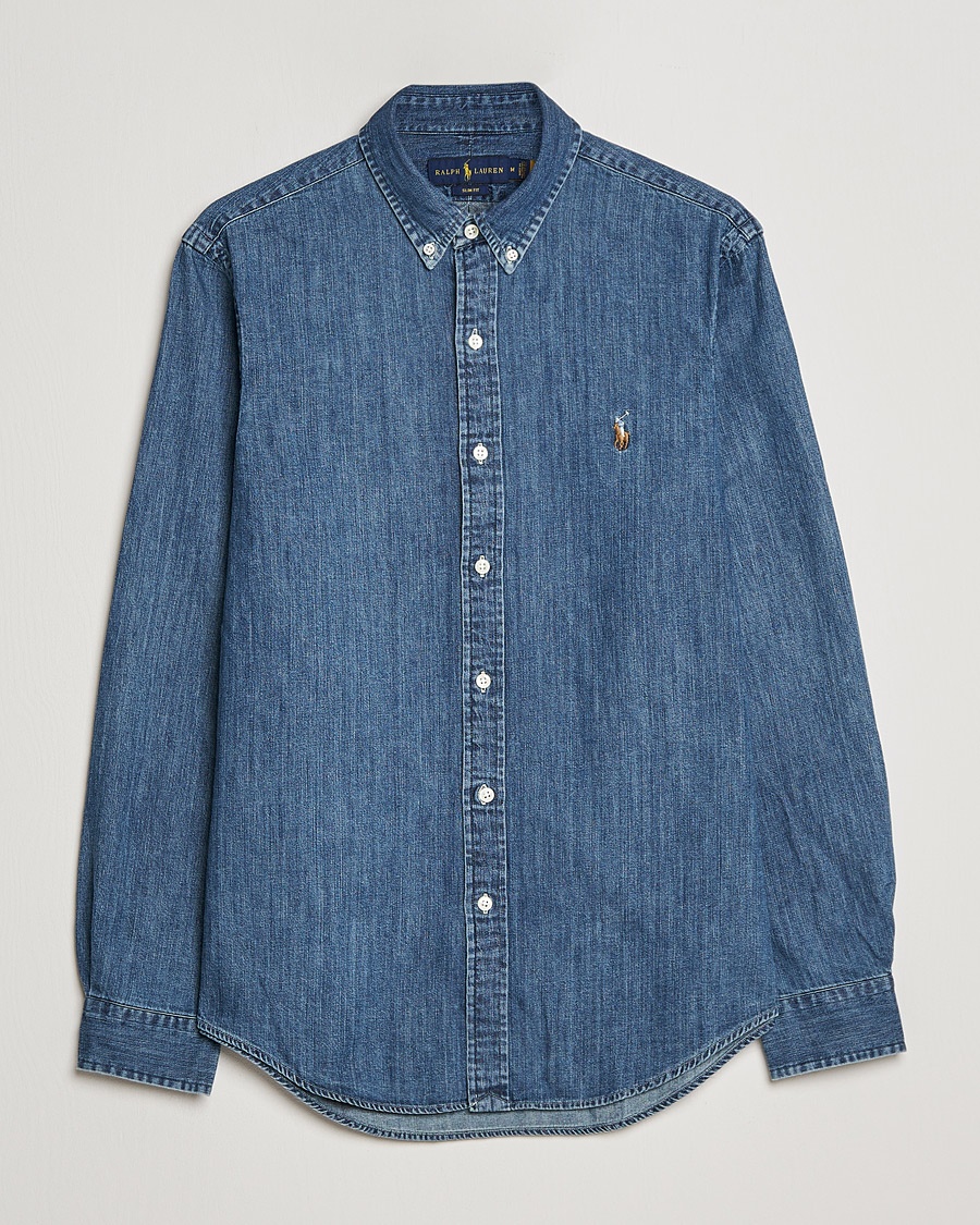 Polo Ralph Lauren Slim Fit Shirt Denim Dark Wash – Blu
