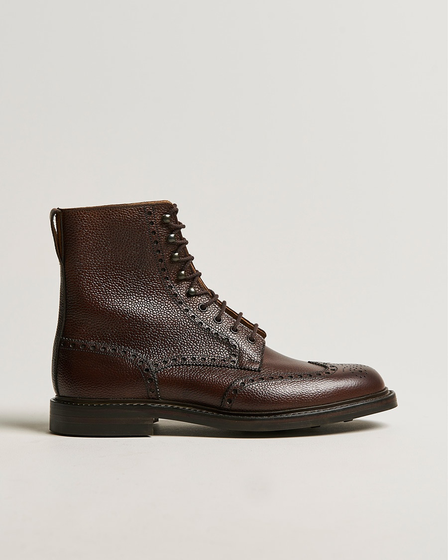 Crockett & Jones Islay Boot Dark Brown Grained Calf – Marrone