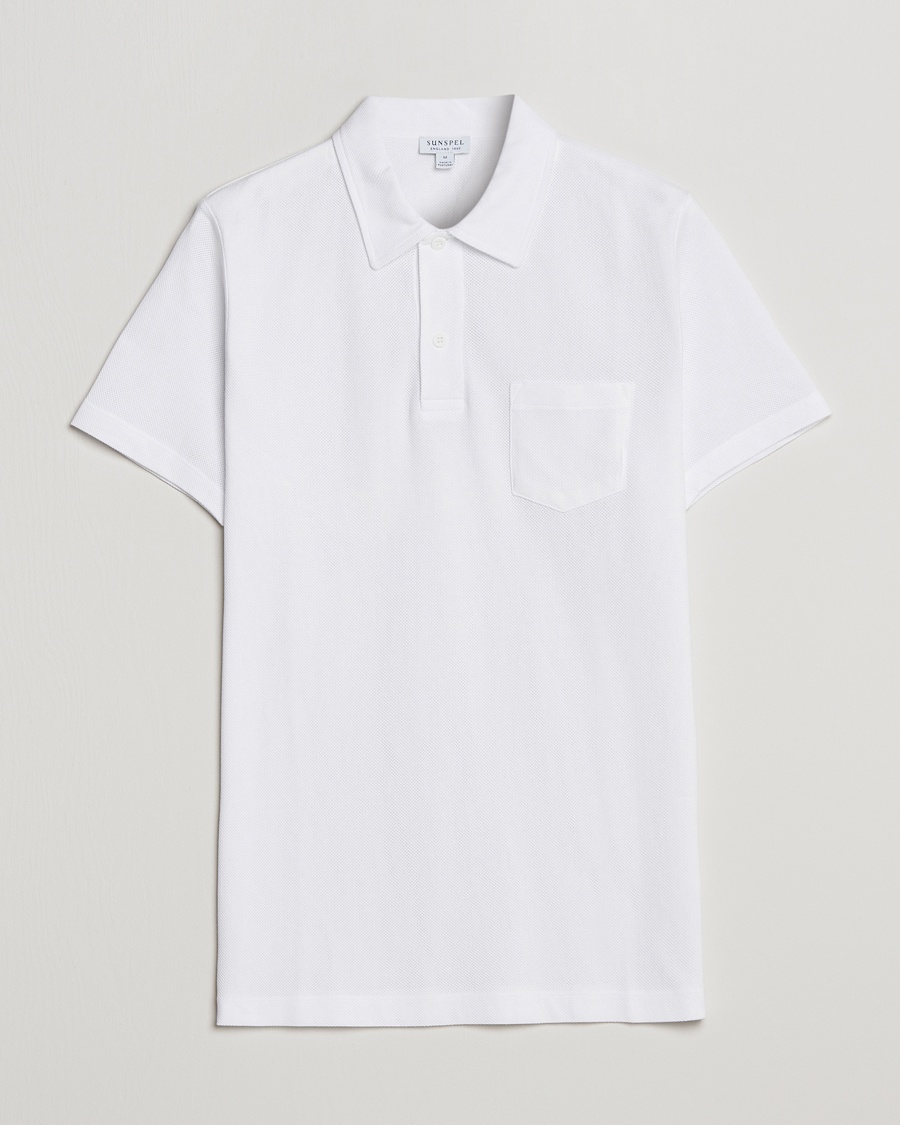 Sunspel Riviera Polo Shirt White – Bianco