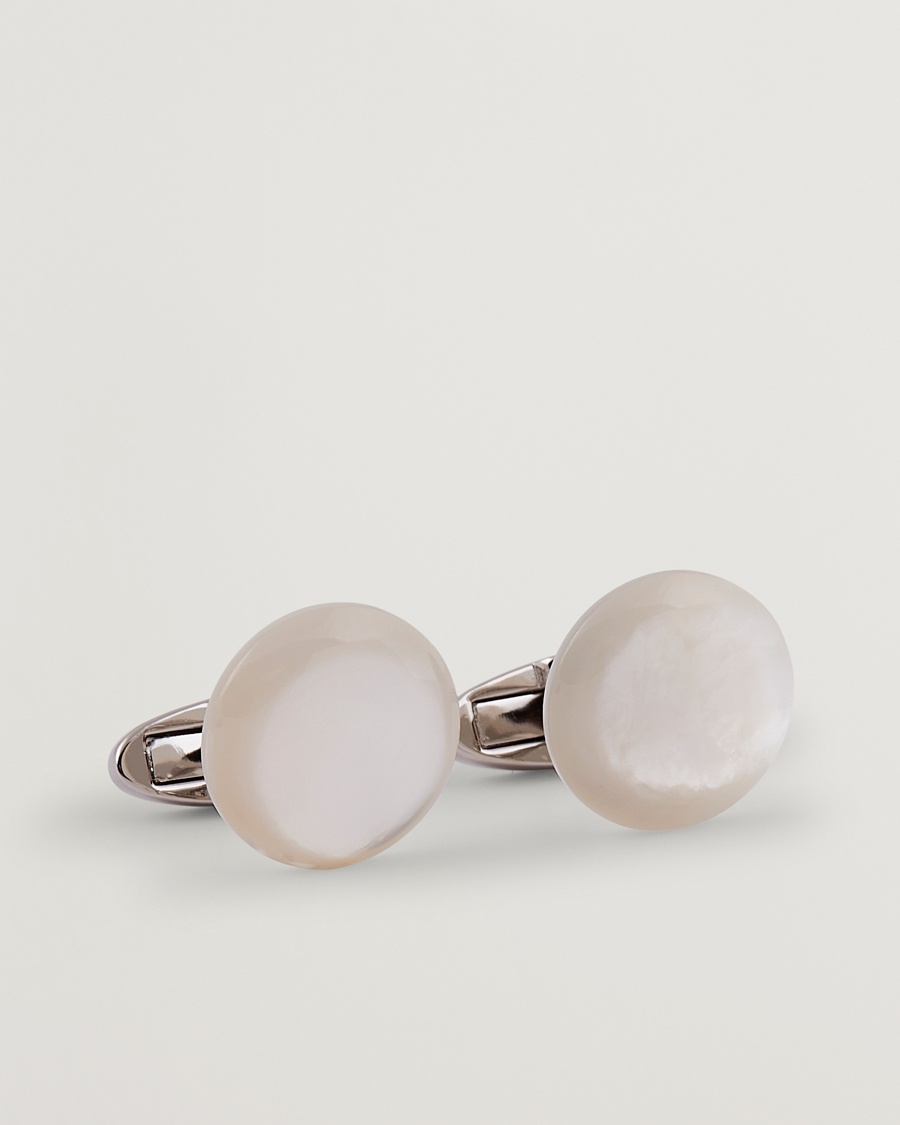 Stenströms Mother of Pearl Cufflink White – Bianco