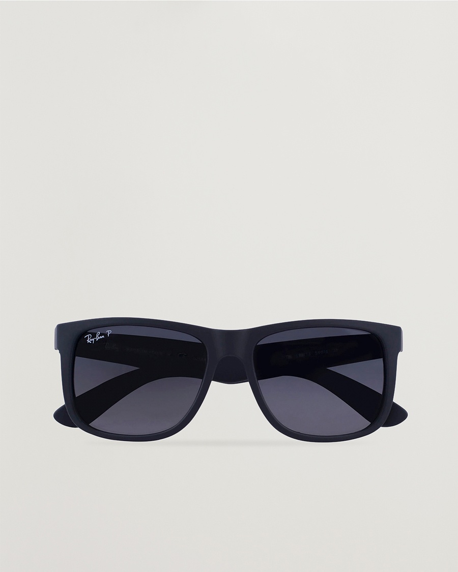Ray-Ban 0RB4165 Justin Polarized Wayfarer Sunglasses Black/Grey – Grigio