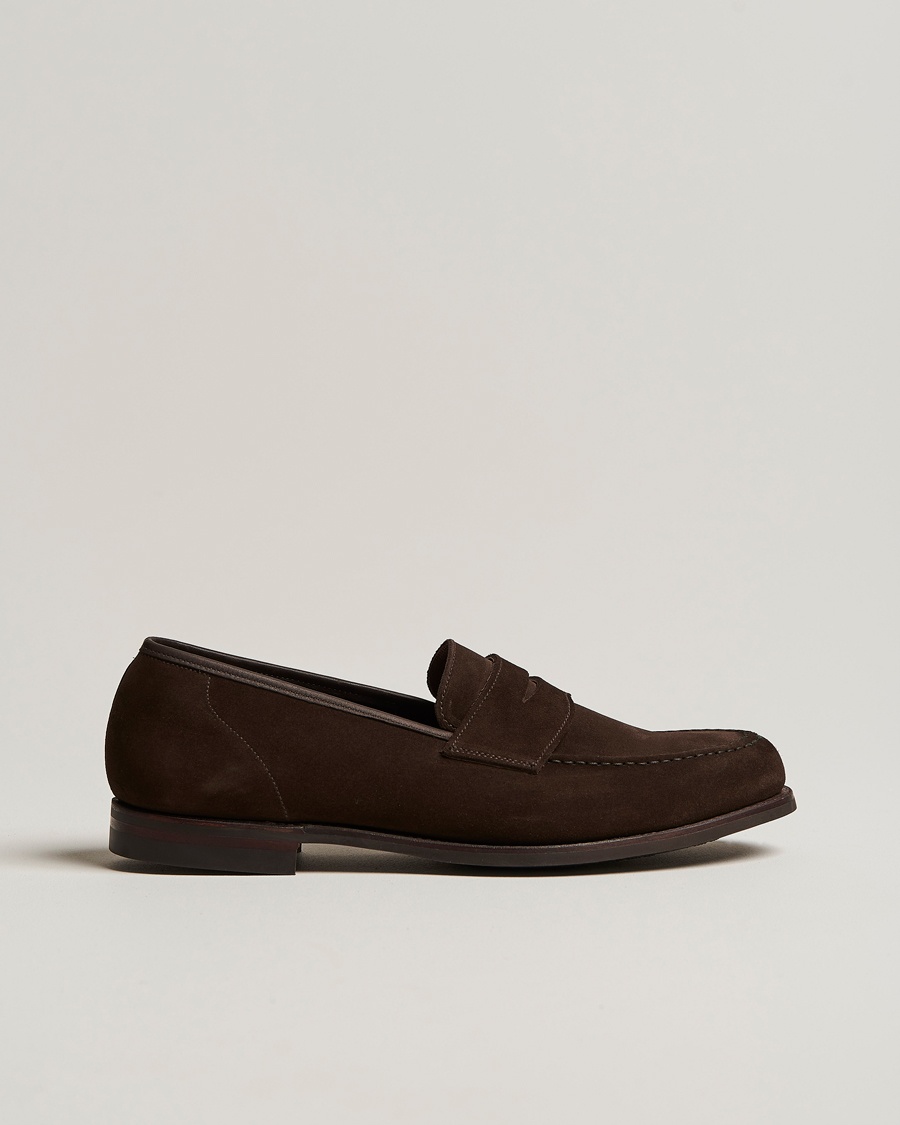 Crockett & Jones Harvard City Sole Dark Brown Suede – Marrone