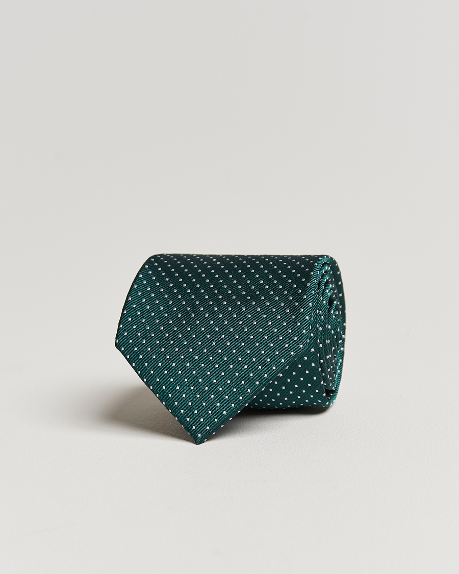 Amanda Christensen Micro Dot Classic Tie 8 cm Green/White – Verde