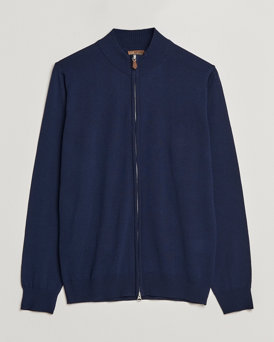 Stenströms Merino Full Zip Navy – Blu