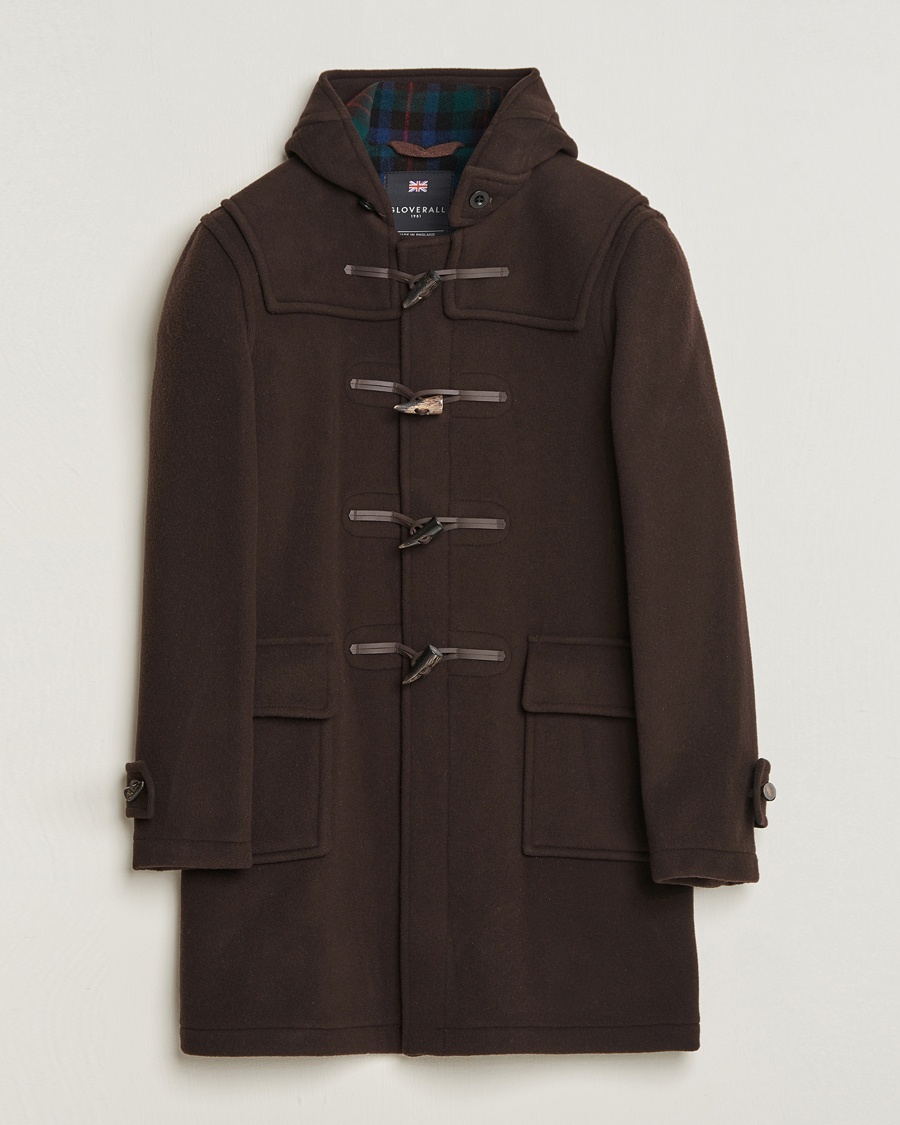 Gloverall Morris Duffle Coat Brown/Tartan – Marrone