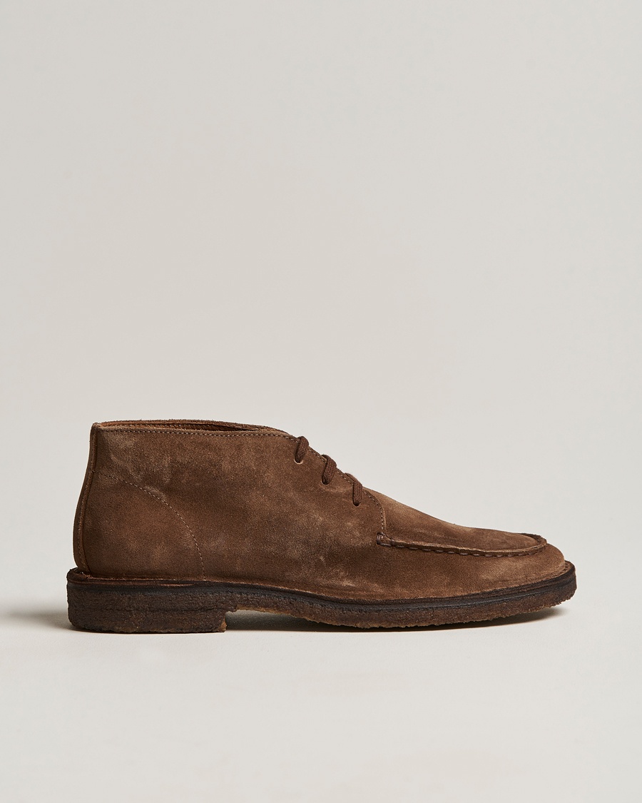 Drake's Crosby Moc-Toe Suede Chukka Boots Brown – Marrone