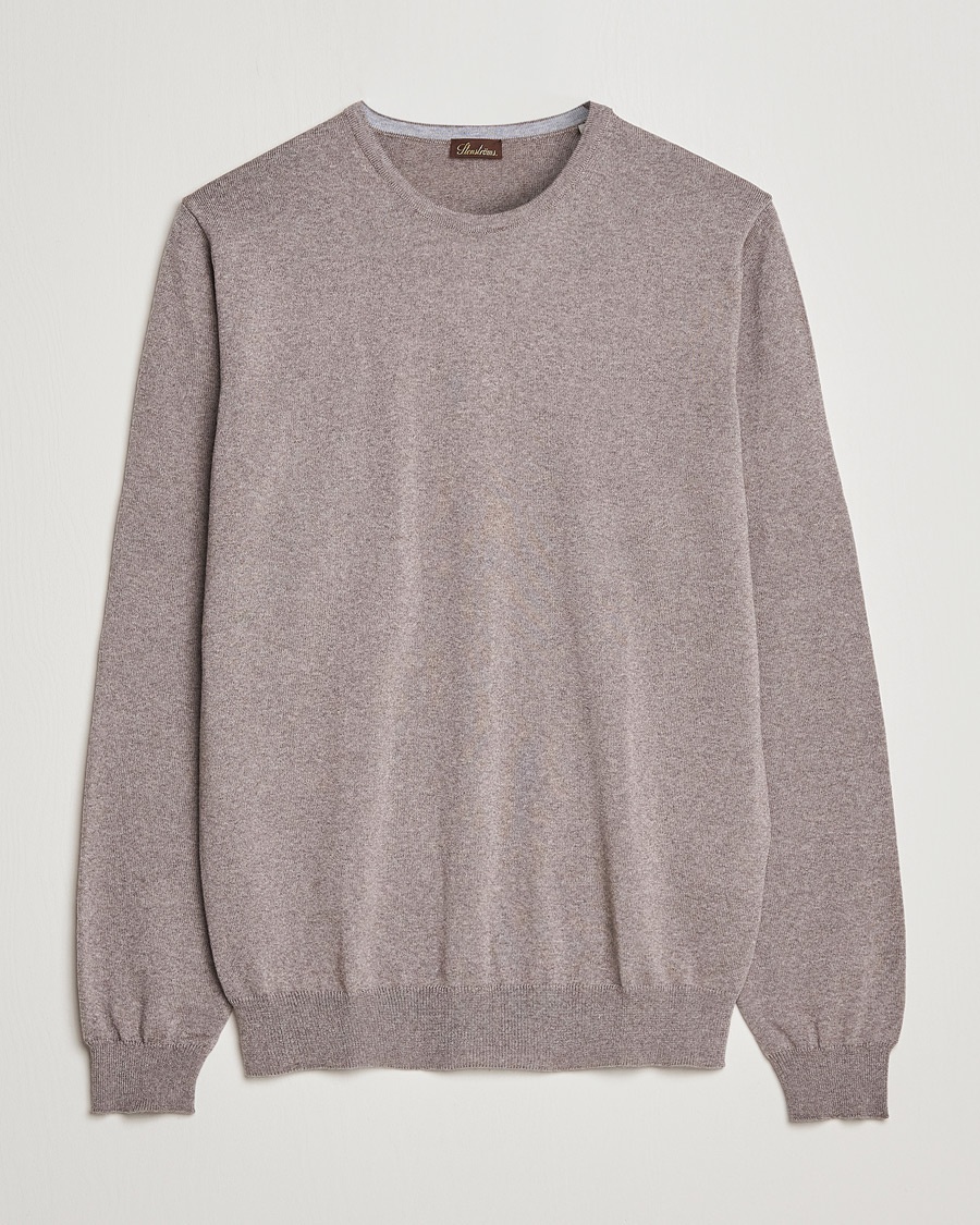 Stenströms Merino Crew Neck Mud Brown – Marrone