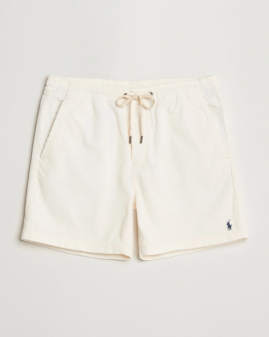 Polo Ralph Lauren Prepster Corduroy Drawstring Shorts Warm White – Bianco