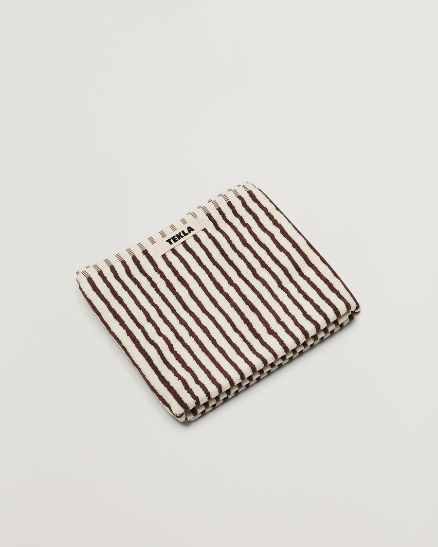 Tekla TeklaOrganic Terry Hand TowelKodiak Stripes – Multicolore