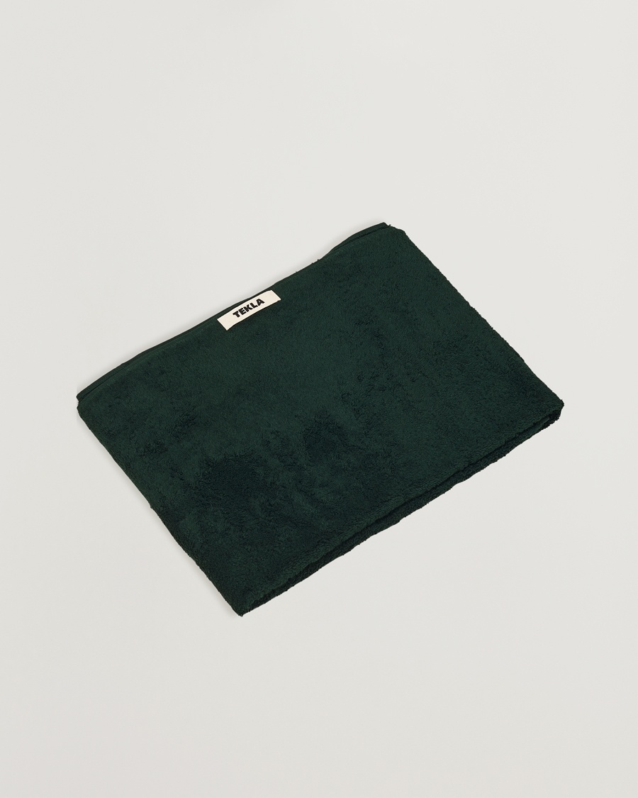 Tekla Organic Terry Bath Towel Forest Green – Verde