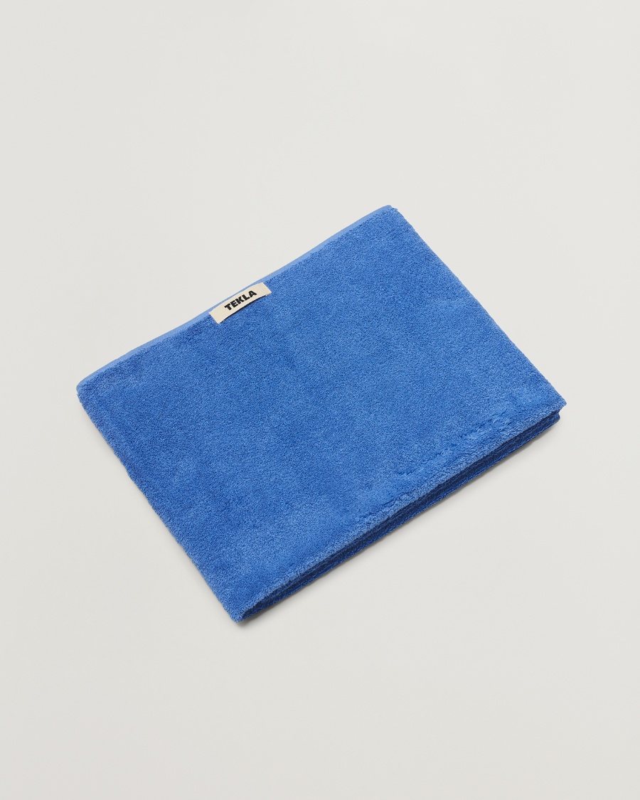 Tekla Organic Terry Bath Towel Clear Blue – Blu