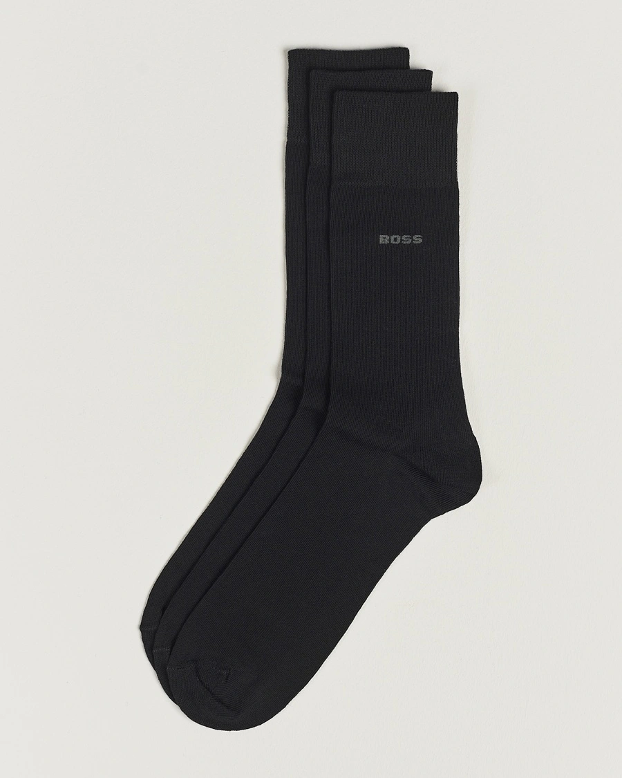 BOSS BLACK 3-Pack RS Uni Socks Black – Nero