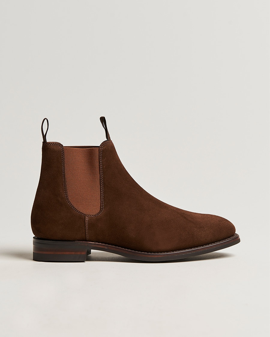 Loake 1880 Chatsworth Chelsea Boot Tobacco Suede – Marrone