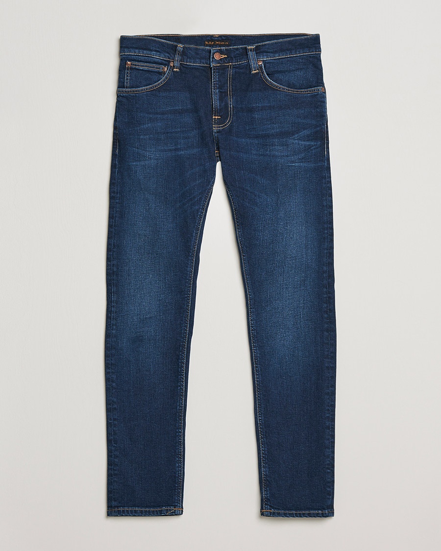 Nudie Jeans Tight Terry Jeans Dark Steel – Blu