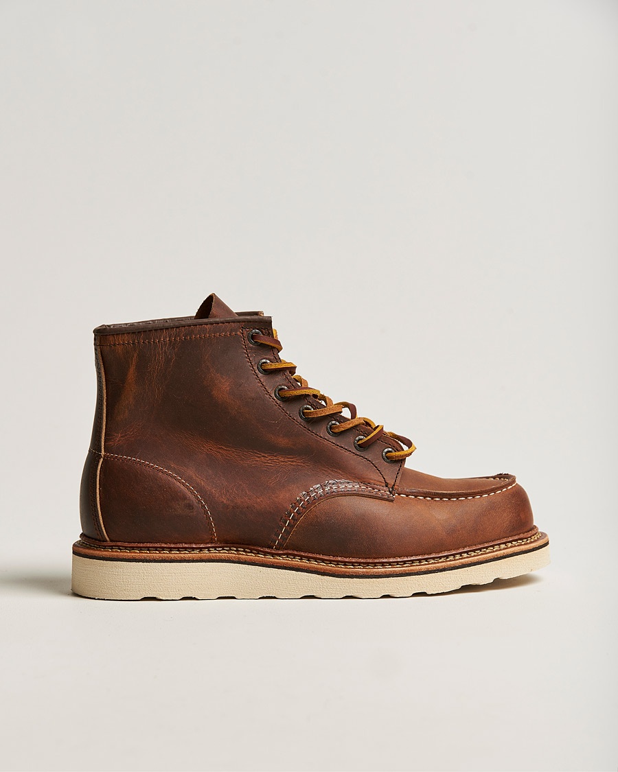Red Wing Shoes Moc Toe Boot Copper Rough/Though Leather – Marrone