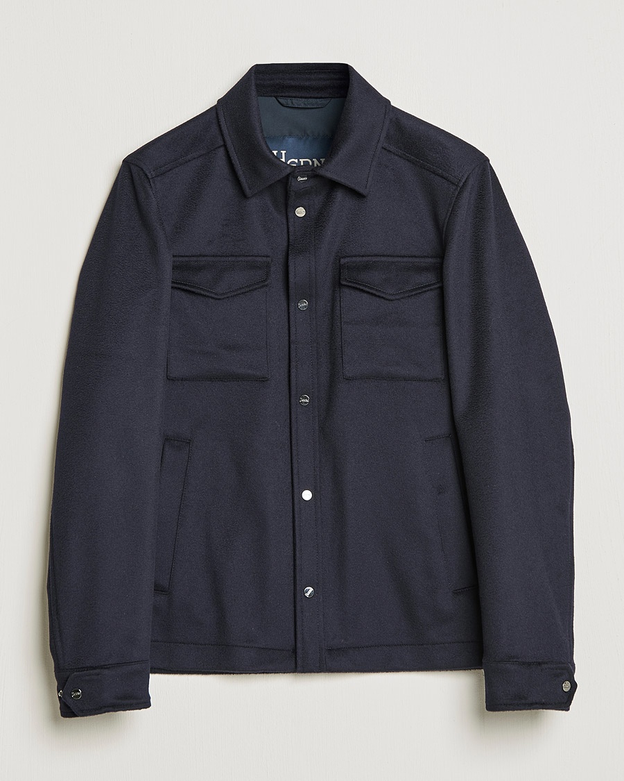 Herno Cashmere Overshirt Navy – Blu