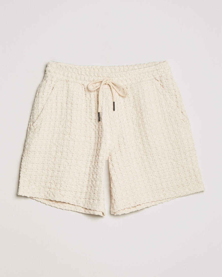 OAS Porto Waffle Shorts Ecru – Beige