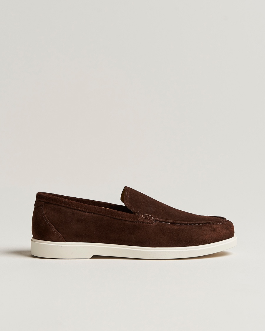 Loake Shoemakers Loake 1880 Tuscany Suede Loafer Chocolate – Marrone