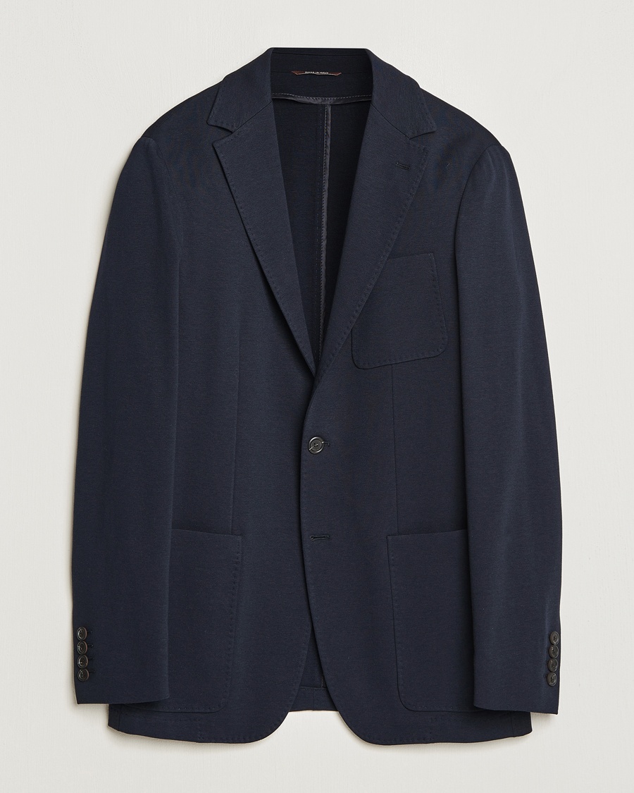 Canali Jersey Blazer Navy – Blu