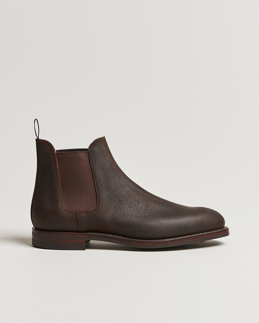 Crockett & Jones Chelsea 5 Dk Brown Rough-Out Suede – Marrone
