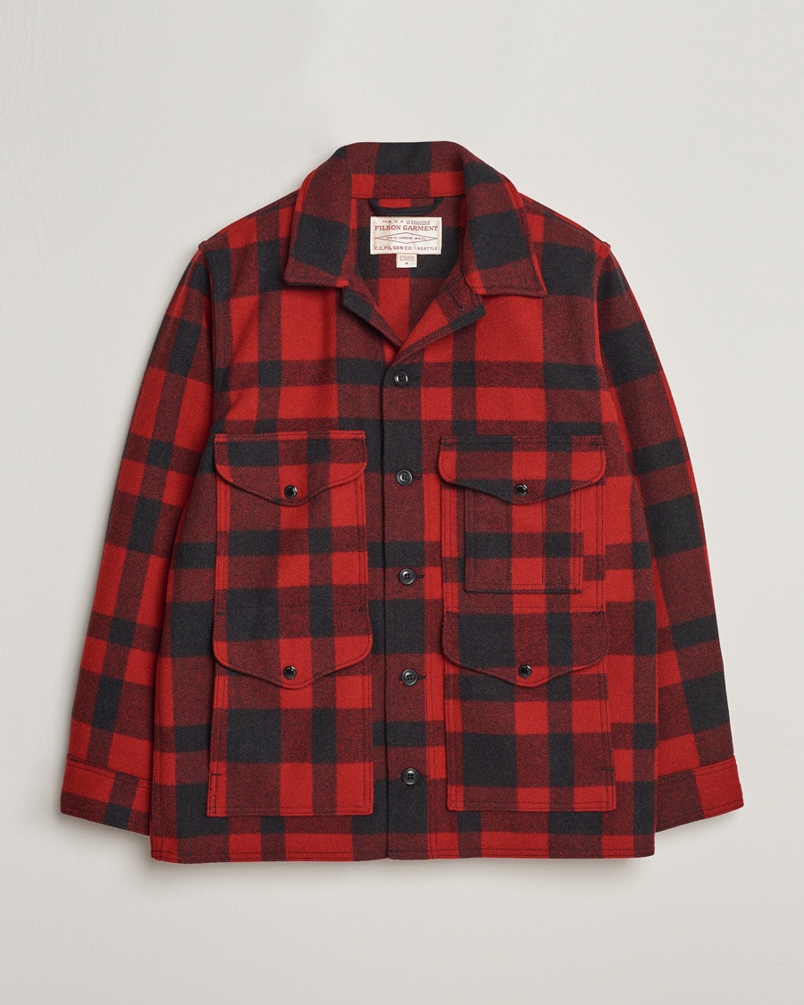 Filson Mackinaw Wool Cruiser Brick Red – Nero