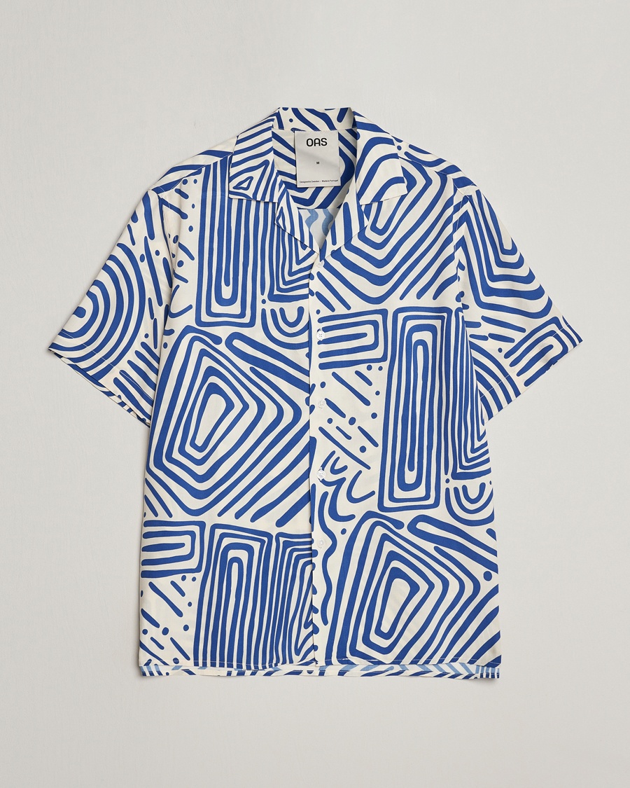 OAS Viscose Resort Short Sleeve Shirt Eldovado – Blu