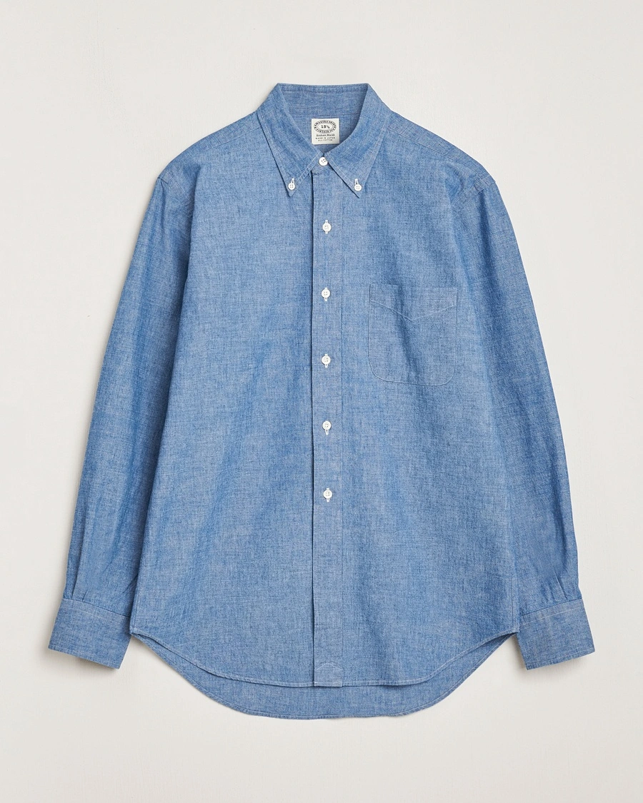 Kamakura Shirts Vintage Ivy Chambray Button Down Shirt Blue – Blu