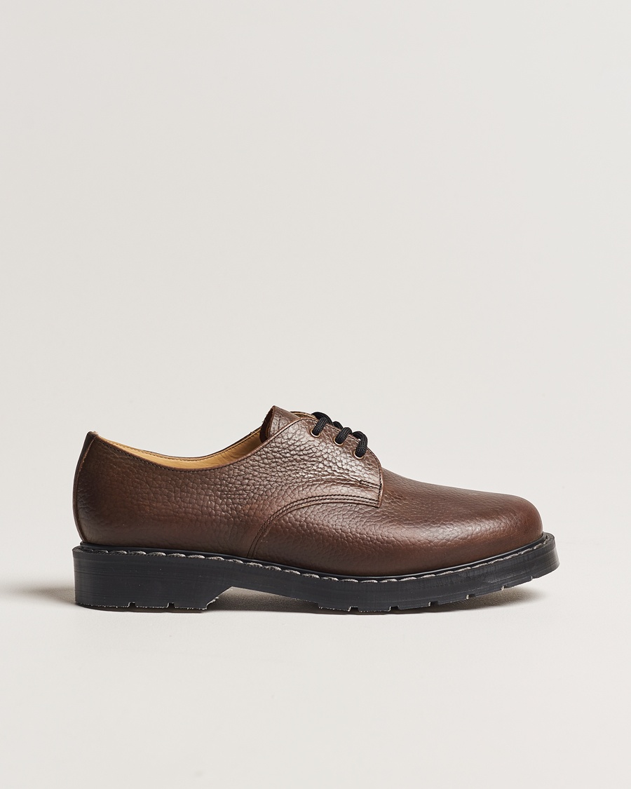 Solovair 3 Eye Gibson Shoe Brown Grain – Marrone