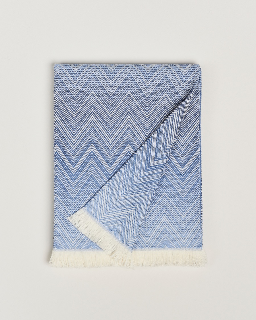 Missoni Home Timmy Wool Throw 130x190cm Blue – Blu