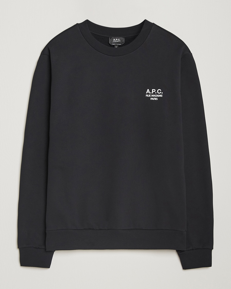 A.P.C. Rue Madame Sweatshirt Black/White – Nero