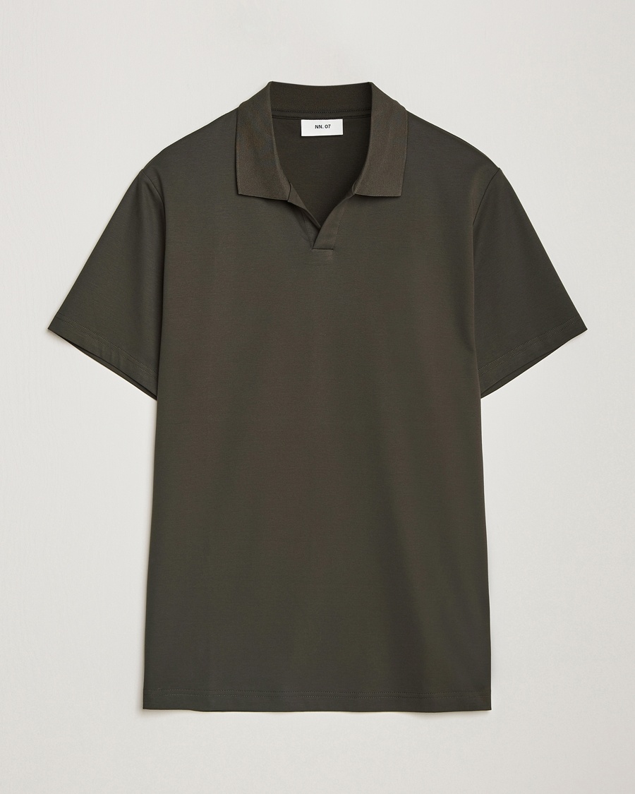 NN07 Paul Mercerized Polo Dark Army – Verde