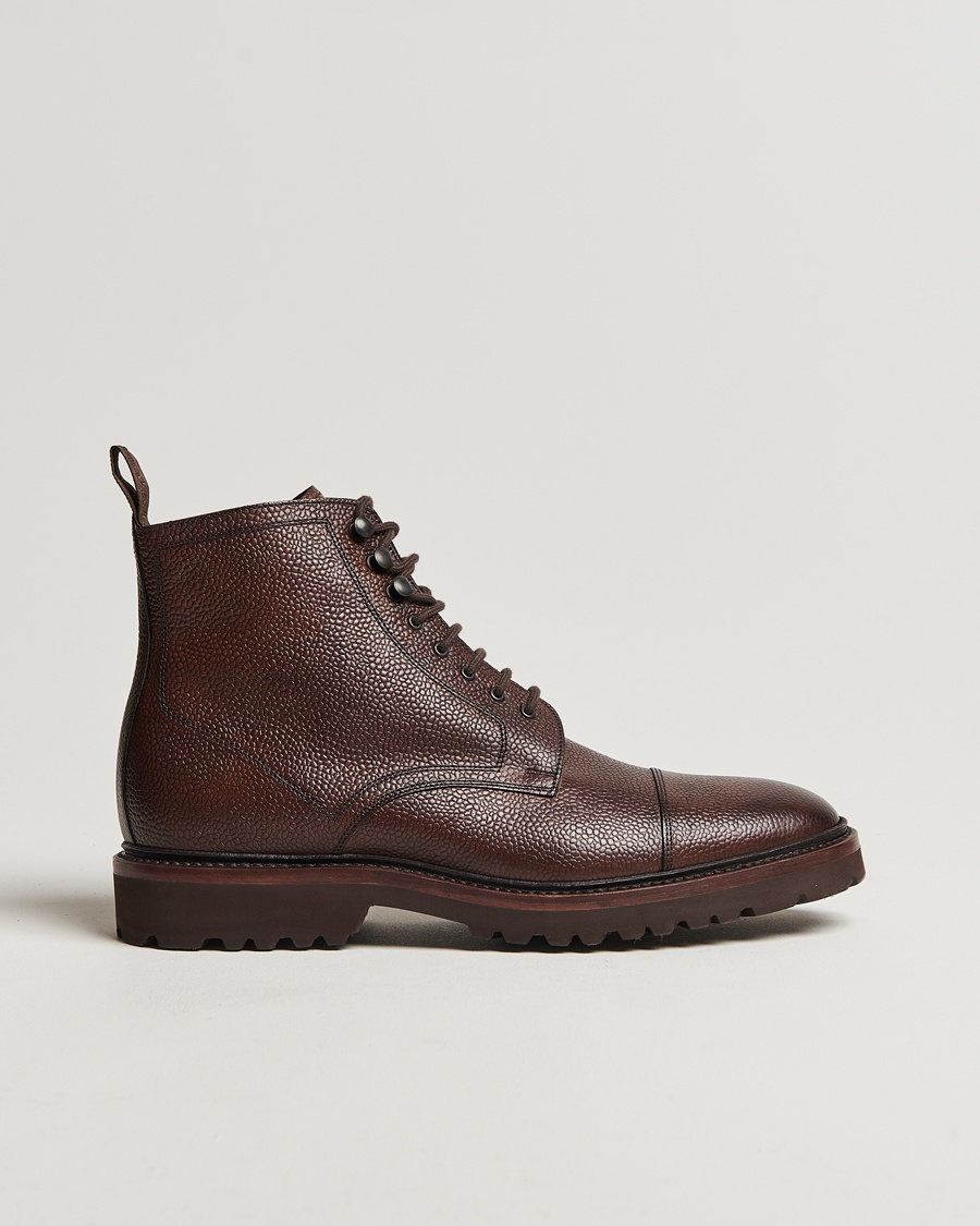 Loake Shoemakers Aquarius Grained Lightweight Boot Dark Brown – Marrone