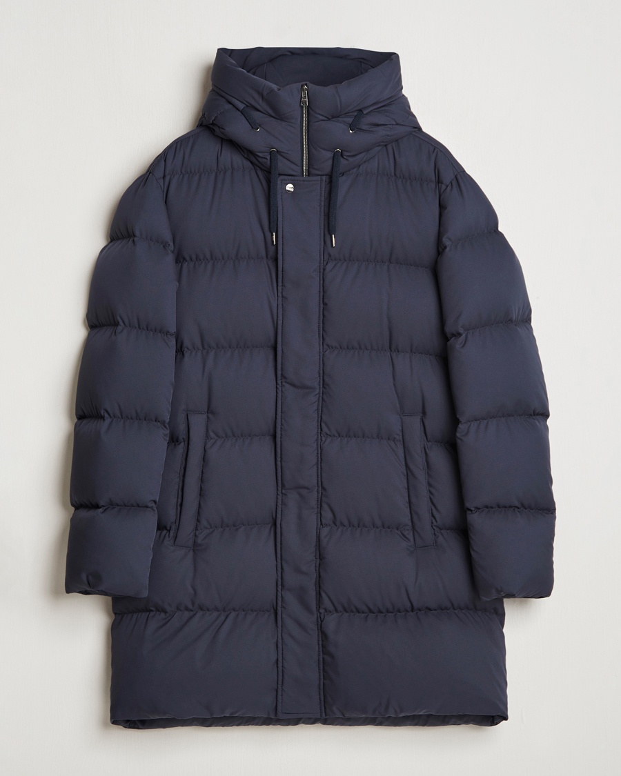 Herno Faux Fur Down Parka Navy – Blu