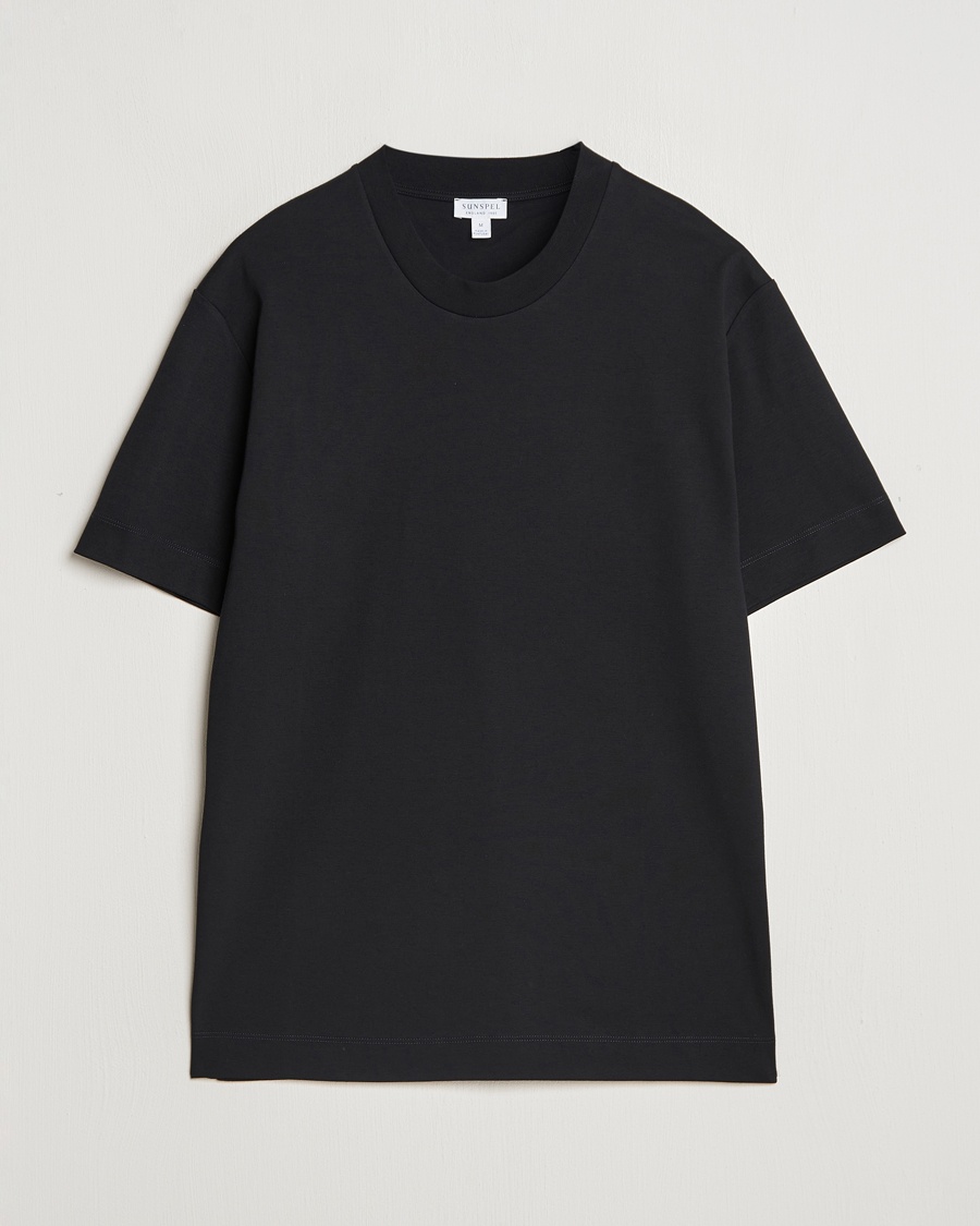 Sunspel Heavy Weight Supima Cotton T-Shirt Black – Nero