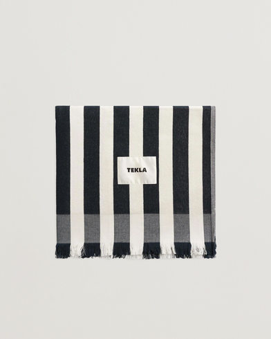 Tekla TeklaOrganic Terry Beach TowelCala Stripes – Blu