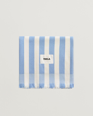 Tekla TeklaOrganic Terry Beach TowelMoro Stripes – Blu