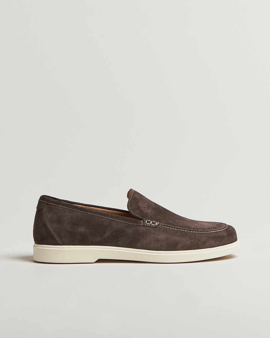 Loake Shoemakers Tuscany Suede Loafer Anthracite – Marrone