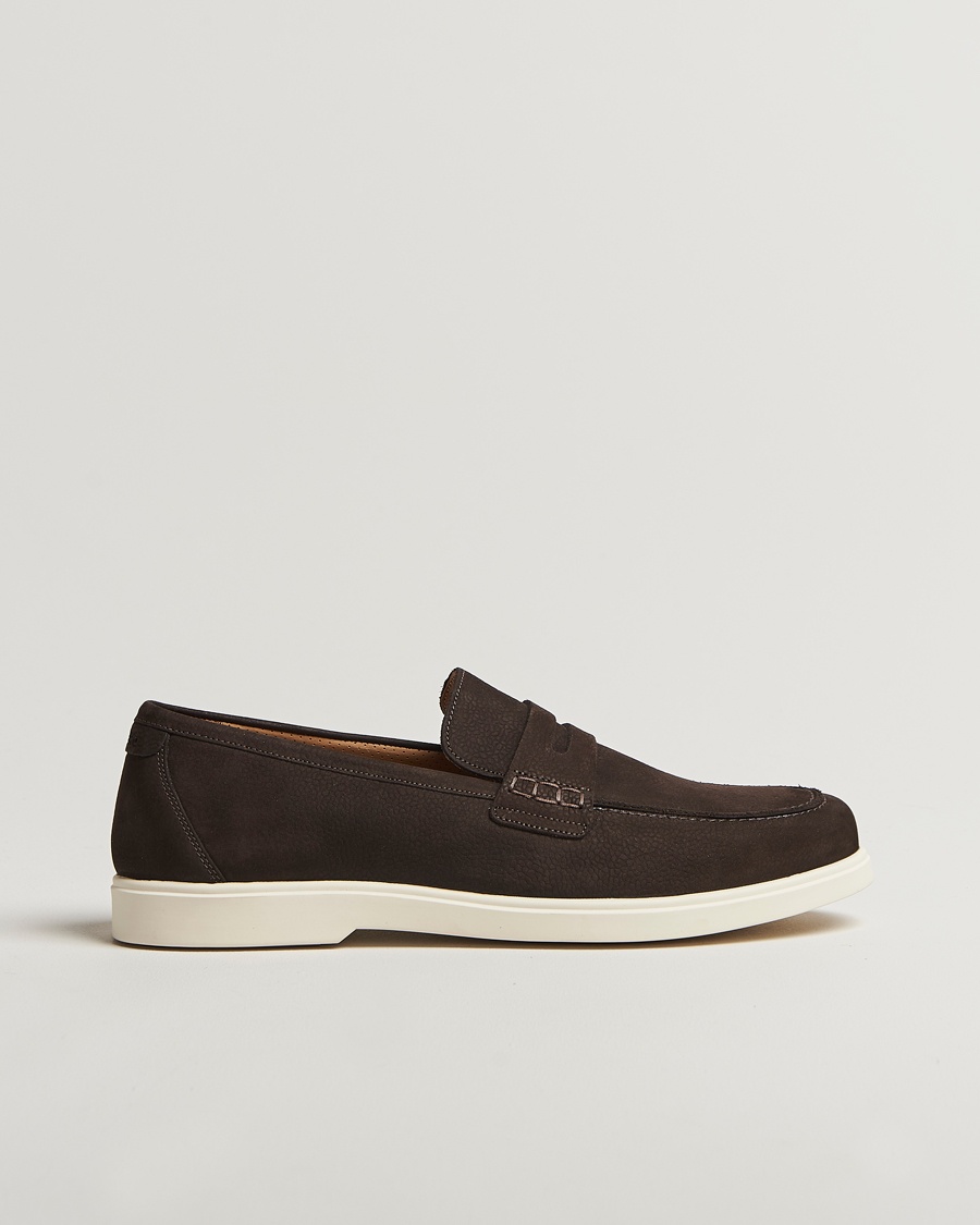 Loake 1880 Como Nubuck Loafers Dark Brown – Marrone