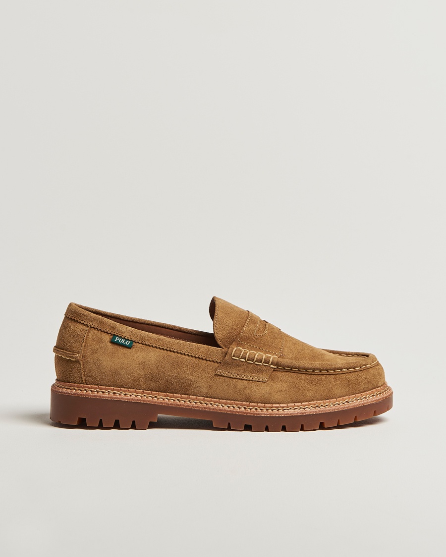 Polo Ralph Lauren Jett Suede Penny Loafer Desert Tan – Marrone
