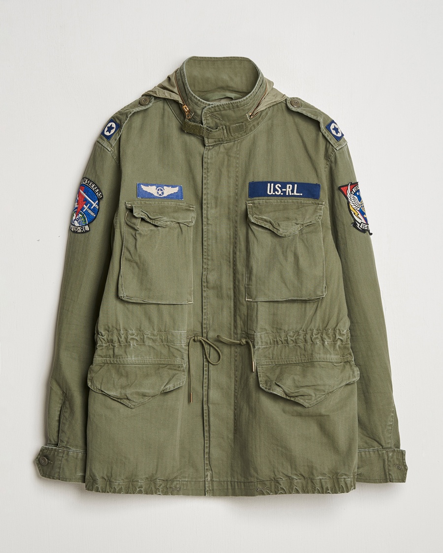 Polo Ralph Lauren Herringbone Field Jacket Olive Mountain – Verde