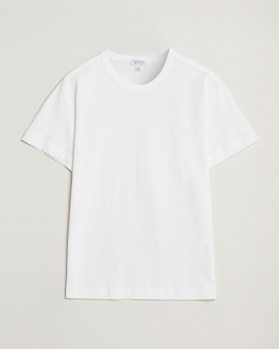Sunspel Single Jersey Supima Cotton T-Shirt White – Bianco