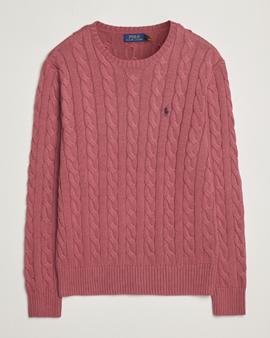Polo Ralph Lauren Cotton Cable Pullover Prune Juice – Rosa