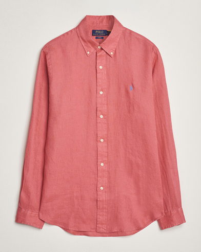 Polo Ralph Lauren Slim Fit Linen Shirt Adirondack Berry – Rosso