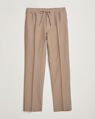J.Lindeberg Soren Drape Linen Pants Nutmeg – Marrone
