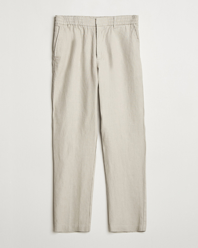 NN07 Billie Linen Drawstring Trousers Fog – Grigio