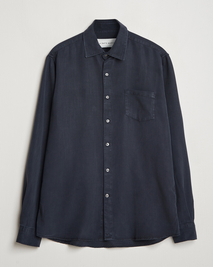 A Day's March Daintree Lyocell Shirt Navy – Blu