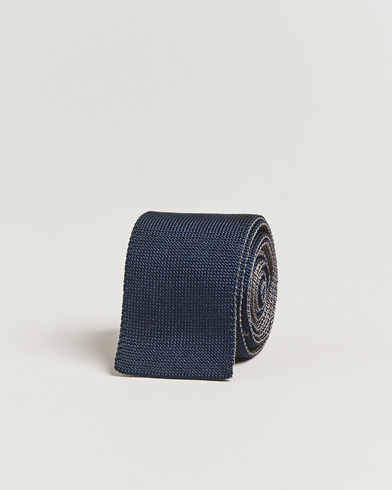 Thom Browne Jacquard Knit Tie Navy – Blu
