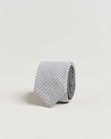 Thom Browne Uni Stripe Tie Light Grey – Grigio