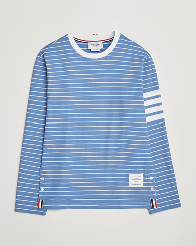 Thom Browne Long Sleeve T-Shirt Blue/White – Blu