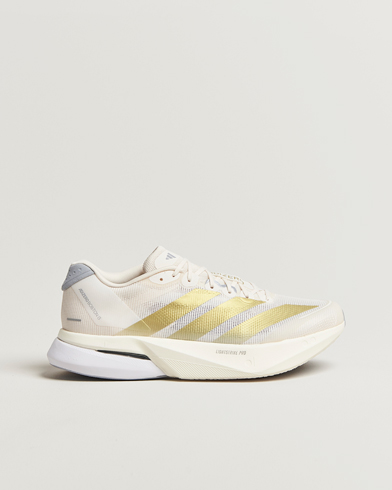 adidas Performance Adizero Boston 13 Running Sneaker White/Gold – Bianco